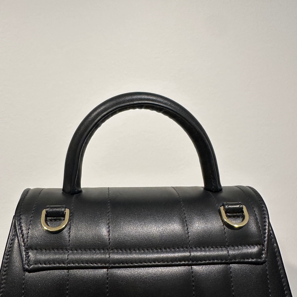 DeMellier Black Mini Top-Handle Bag with Gold Hardware - Picture 9 of 16